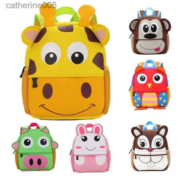 Sırt çantaları yeni 3d çocuk okul çantaları çocuklar sırt çantaları anaokulu karikatür hayvan toddle çocuklar sırt çantası moda seyahat açık çanta231108