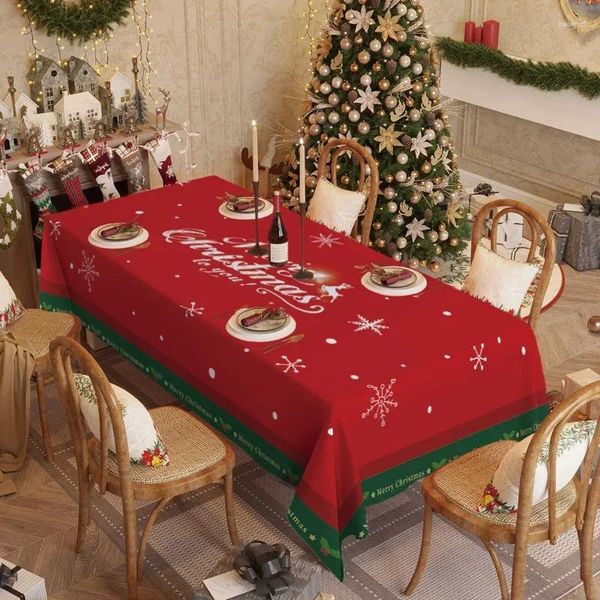 Скатерть Рождественская скатерть для прямоугольных столов, протектор, декоративное украшение для свадебного банкета, ресторана