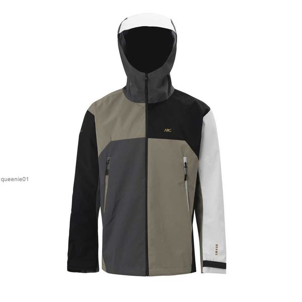 Spring ark işlemeli tasarımcı üst su geçirmez kabuk fonksiyonu açık ceket ceket