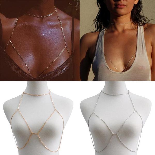 Bondage Sexy Body Chain Womens Bdsm Games adultos lantejoulas eróticas BRA BRA BIKINI REACH Colar de colar da cintura Toys Sex Toys