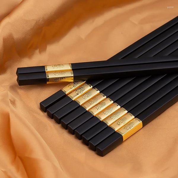Палочки для палочек 5 пар китайской класс пластиковой сплаво