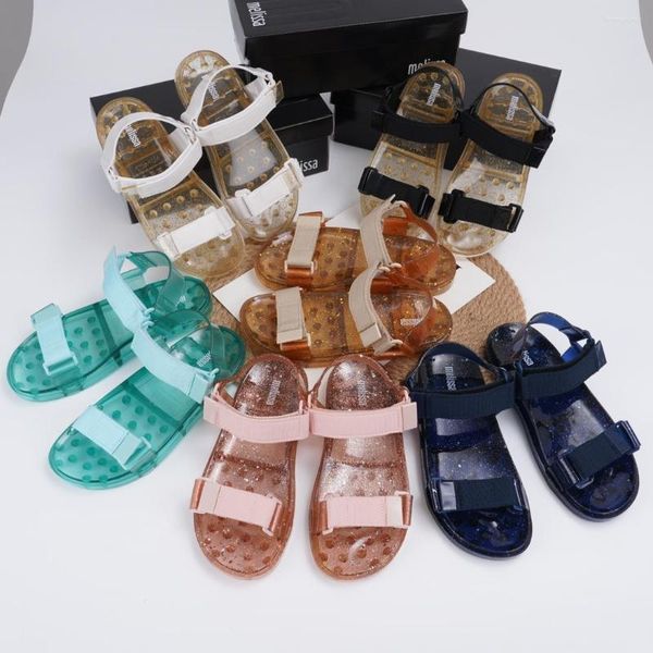 Sandalen 2023 Sommer Melissas Roman Unisex Mode Damen Herren Flach Jelly Beach Schuhe Erwachsene Bonbonfarbe PVC