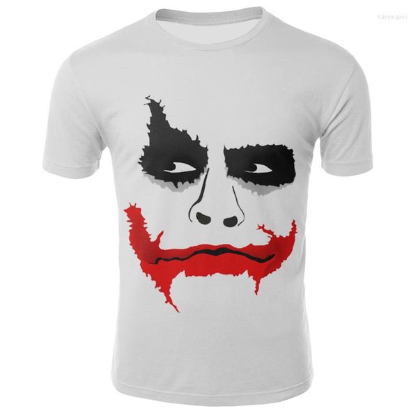 Magliette da uomo Big Mouth 3DT Shirt Stampa Clown White Social Fashion Boy Fun Manica corta