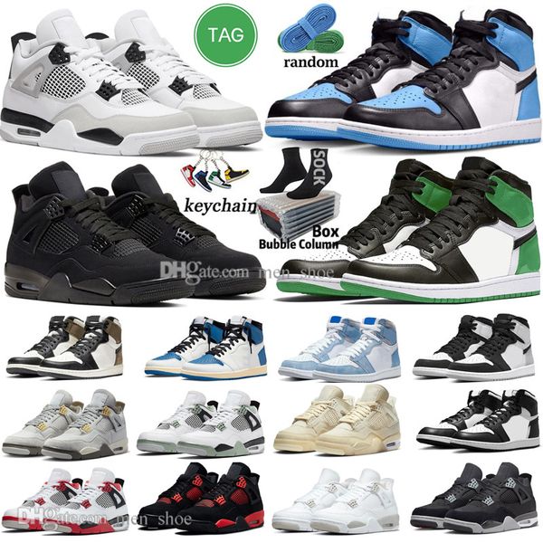 1s High Basketball Shoes UNC Toe Lost and Found Stealth Lucky Green University Blue Dark Mocha UNC 4 Military Black Cat Sail Canvas Craft Seafoam Uomo Sneakers sportive