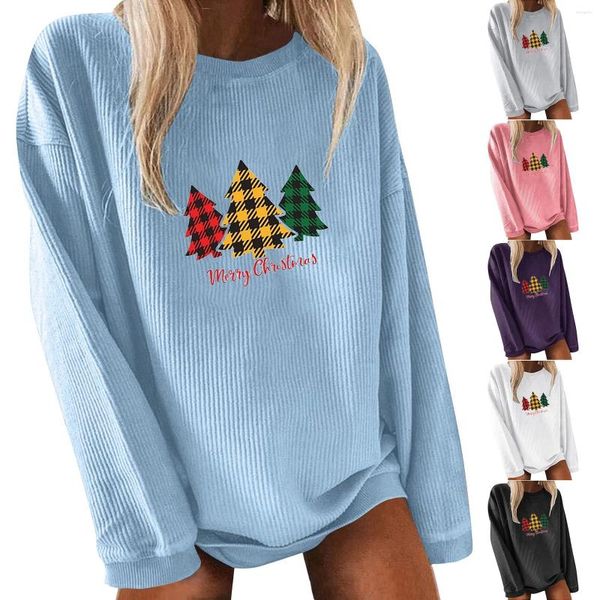 Kadın Hoodies Kişiselleştirilmiş Tasarım Noel Baskı Uzun Kollu Junior Kıyafet Fleece Jogging Suits Kadınlar Pamuk Yumuşak Sweatshirt