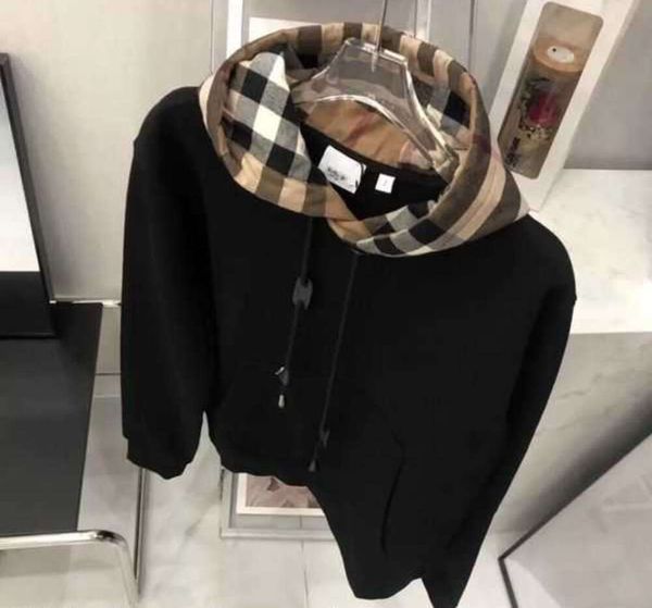 Felpa con cappuccio Bby Designer Felpa con cappuccio Burb Maglione con cappuccio Classico Cuciture scozzesi Pullover allentato Uomo Donna Felpe con cappuccio Burbrerys Giacca in cotone Burberys YT1008ESS