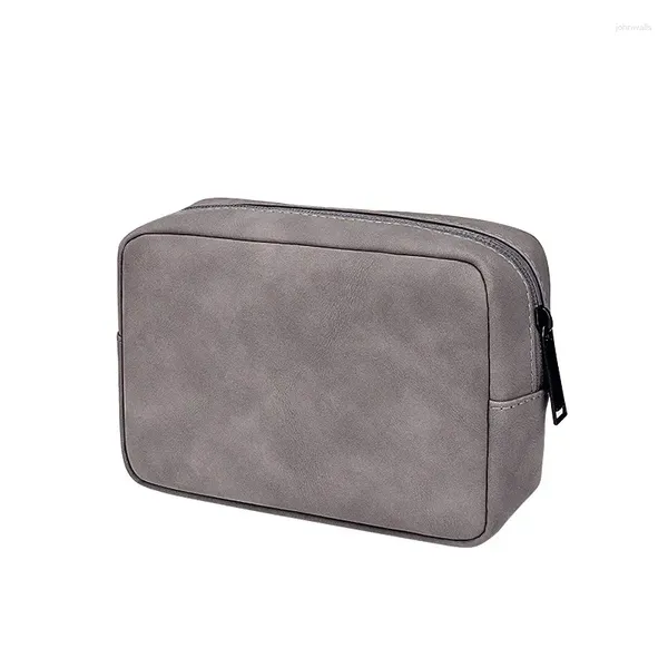 Bolsa cosmética masculina, organizador móvel, acessório, proteção, energia, grandes dados, couro pu, capacidade de armazenamento de viagem, digital