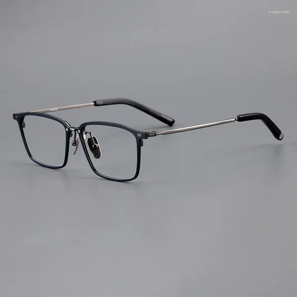 Sonnenbrillenrahmen, quadratische Titan-Brille, einfache Business-Brille, leichte Luxus-Männer und Damen-Brille mit Rahmen, optische Linsen