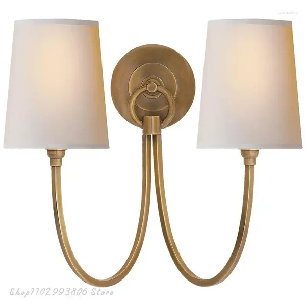 Lampade da parete Luce in ottone con paralume flessibile Comodino moderno Illuminazione nera Sconce per specchio da bagno