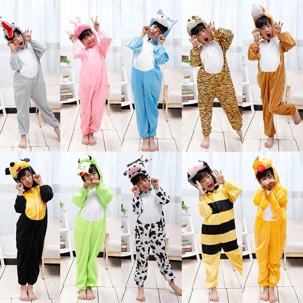 Occasioni speciali Halloween Natale Bambini Cosplay Costumi animali Bambini Tigre Leopardo Cane Coniglio Elefante bovino Ape Tutine Ragazza Ragazzo Tuta 231108