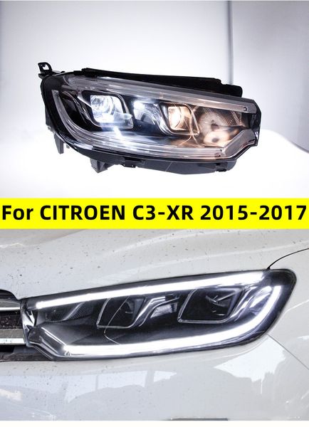 Acessório automático faróis led para citroen C3-XR 20 15-20 17 sinal de volta destaque led conjunto do carro da lâmpada dianteira