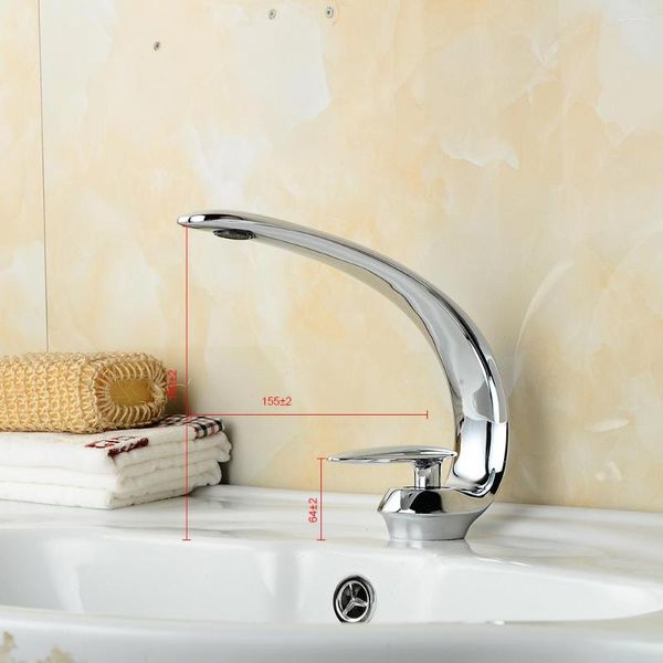 Rubinetti per lavabo da bagno BECOLA Montaggio su piano Beccuccio curvo Miscelatore per lavabo Rubinetto monocomando Rubinetti in ottone Bronzo lucidato a olio