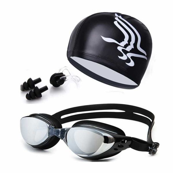 Goggles Swim Goggles плавание стаканы Антипробие водонепроницаемое оборудование для бассейна для ушей для мужчин Женщины дети для взрослых спортивных очков