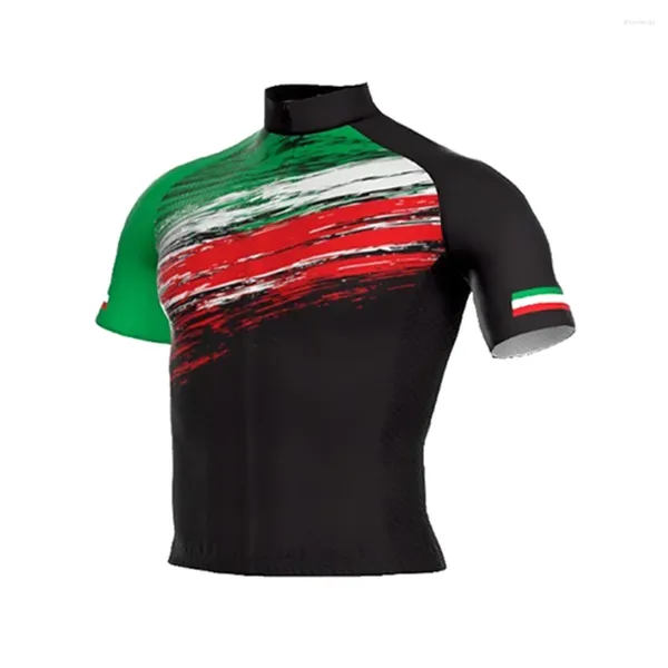 Jaquetas de corrida Ert Cycling Men's Pro Team Camisas de manga curta Itália / Brasil Bicicleta Camisas de secagem rápida Ciclismo Maillot Camisa de Time Bike