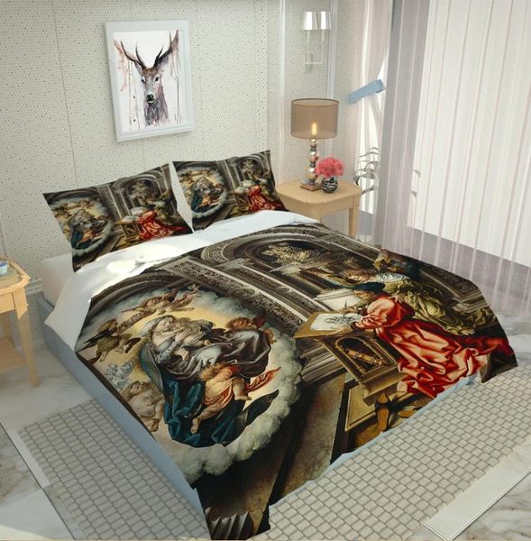 Set di biancheria da letto Angel Twin di alta qualità Twin Full Queen King Size Queen Single King Size Europa Copripiumino stampato in 3D