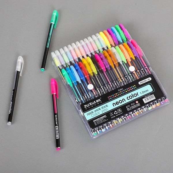 Маркеры мультфильм Creative 12 Color 36 Color Food Fluorescent Pen Supply Supply Mark Tu Bru Pen 230408