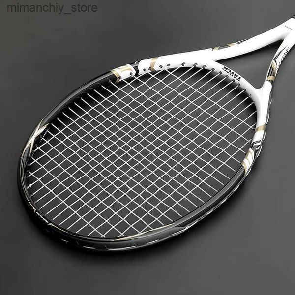 Tenis Raketleri Unisex Profesyonel Tenis Raket String 45-50 lbs Raket Tenis Karbon Fiber Üst Malzeme Spor Eğitimi Tenis Raketleri Çanta Q231109