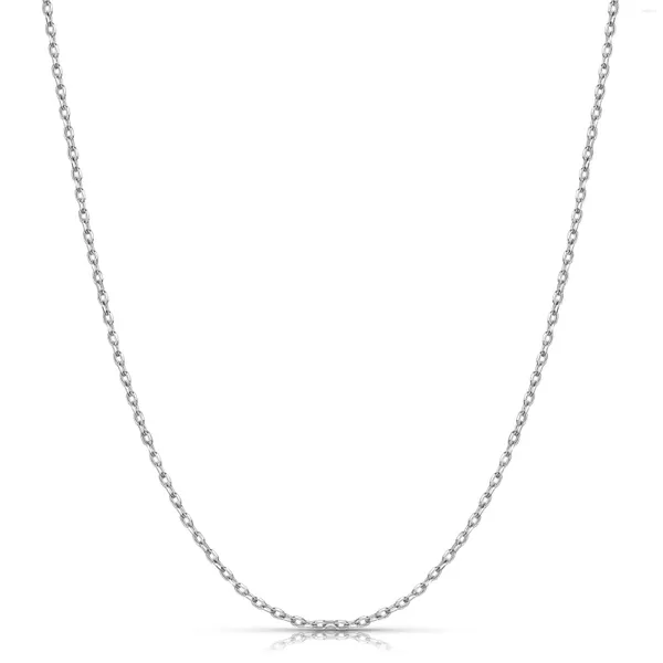 Correntes vonmoos 925 colar de prata esterlina para mulheres homens 1mm fino masculino corrente luxo leve brilhante senhoras jóias presente