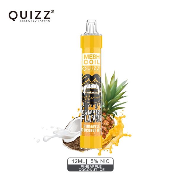 Original QUIZZ QD30 Plus Einweg-E-Zigaretten 4000 Puffs Mesh Coil Vape Pen 1,0 Ohm Big Vapor 12 ml Pod 650 mAh wiederaufladbare Batterie 12 Farben Elektronischer Verdampfer