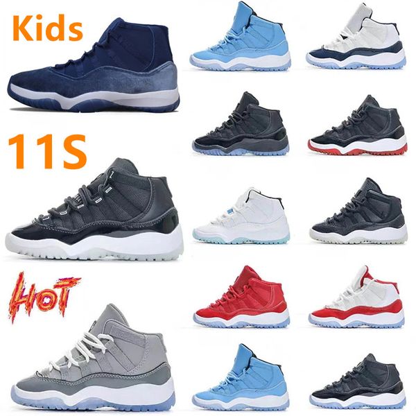 Kinder 11 Basketballschuhe 11s Cherry Concord Bred Gamma Blue Midnight Navy Kinder Designer Sneakers Babyschuhe für Kleinkinder