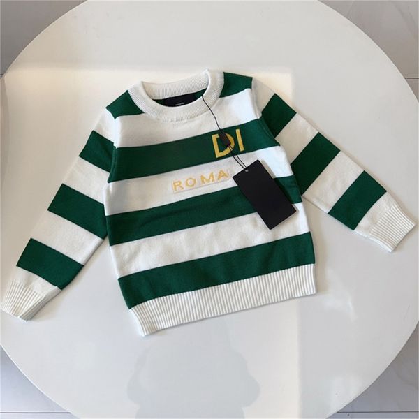 Maglione per bambini designer nuovo classico per bambini manica lunga girocollo maglieria lettera marchio per il tempo libero maglieria per bambini commercio estero taglia 100-150 cm A16