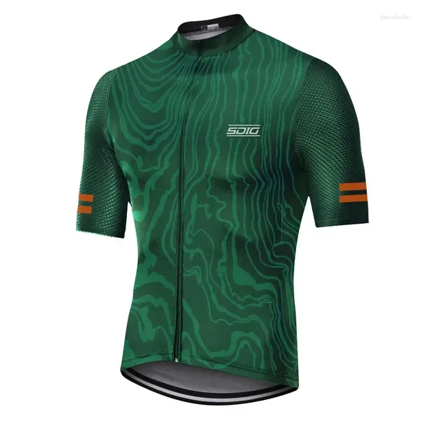 Гоночные куртки 2024, летняя велосипедная майка для мужчин, самая крутая одежда для езды на велосипеде, воздушная сетка, велосипедная рубашка с короткими рукавами, зеленая одежда для горных велосипедов Coolmax XXS