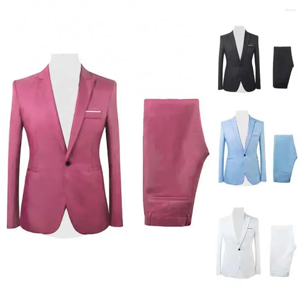 Abiti da uomo Blazer Pant) 2 pezzi / set Set da sposa slim nero Blazer classici Abito da uomo formale da ufficio formale Terno