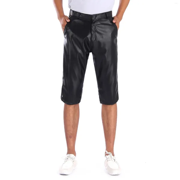 Pantaloncini da uomo 2023 Moda Pelle PU Viaggi e tempo libero