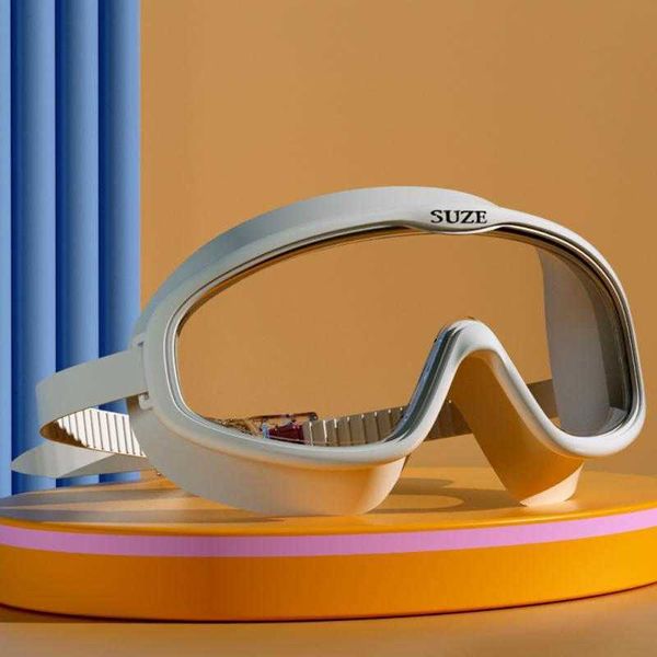 Schwimmbrille mit weichem Polster Schwimmbrille Kopfbandeinstellung Einfache Schwimmbrille High-Definition-Linse Skibrille Wassersportausrüstung P230408