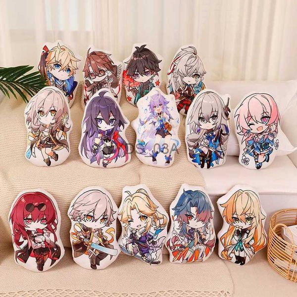 Almofada / jogo decorativo Honkai Star Rail s brinquedos de pelúcia recheados boneca fofa personagens de jogo de almofada de anime padrão dupla face presente de lançamento YQ231108