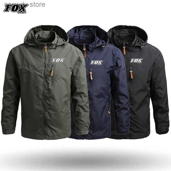 Jaquetas masculinas Homens À Prova de Vento À Prova D 'Água Ciclismo Equipe Bicicleta Jaqueta MTB Bicyc Com Capuz Windbreaker Casaco De Pesca Chamarra Motociclista Hombre T231108