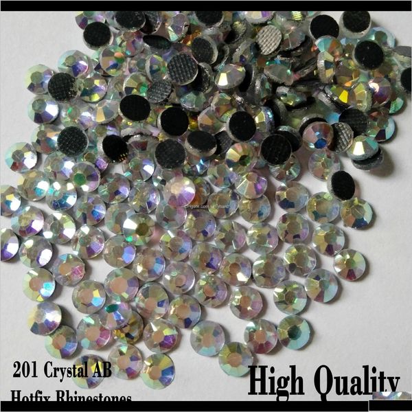 Nozioni di cucito Strumenti Abbigliamento Super Glitter Strass Crystal Ab Diverse dimensioni Fix Strass Flat Back Strass Tessuto Drop Deliv Dhpxz