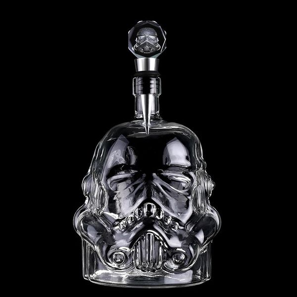 Strumenti da bar Set di bicchieri da vino Casco Storm Trooper Decanter per whisky Tazza di vetro per whisky Bicchieri da vino Accessori Regalo creativo per uomo 231107