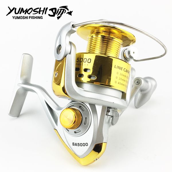 Reels de isca de isca Yumoshi rodas giratórios de peixe 5.5 1 12BB 10007000 Série Pesca Carretilha Peche Roda rotativa Roda Searock Bait Fishing 230407