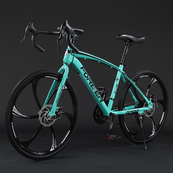 700c seis faca de estrada carro bicicleta corrida freio a disco velocidade variável estudantes do sexo masculino e feminino quebrado vento curva guiador bicicleta lg22