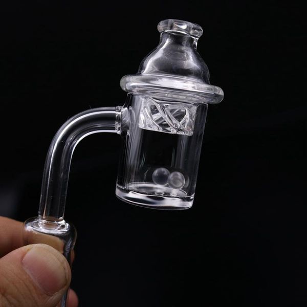 Quartos grossos mais baratos de banger prego machos pregos de quartzo fêmea 10mm 14 mm 18 mm para bong de vidro com tampa de carboidrato giratória e 2 terp pérola