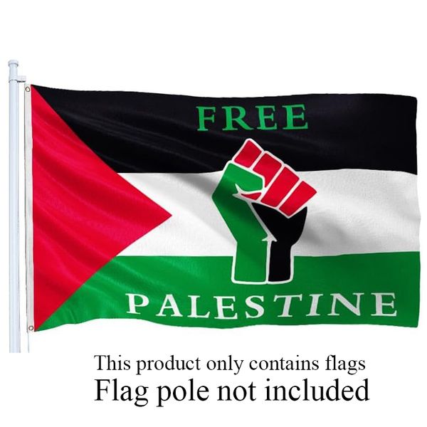 ZK20 100% полиэстер 3 x 5 футов 90x150 см флаг Палестины БЕСПЛАТНО оптовая цена завода