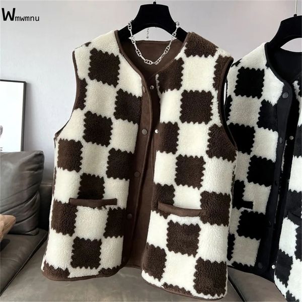 Giubbotti da donna canotta da donna canotta canotta canotta canotta da donna canotta canotta manica coreana cappotto invernale alarge 4xl in bianco e nero ploid artificiale canotta canotta 230408