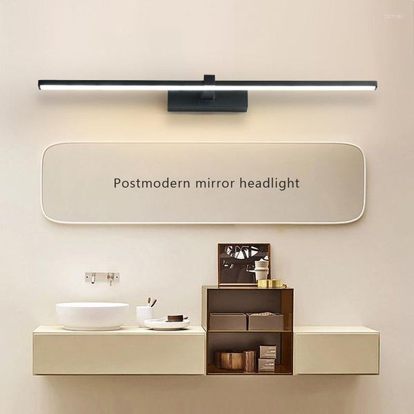 Lâmpada de parede Modern LED Light banheiro hardwares Three Colors Lights Linha de espelho de banho de alumínio