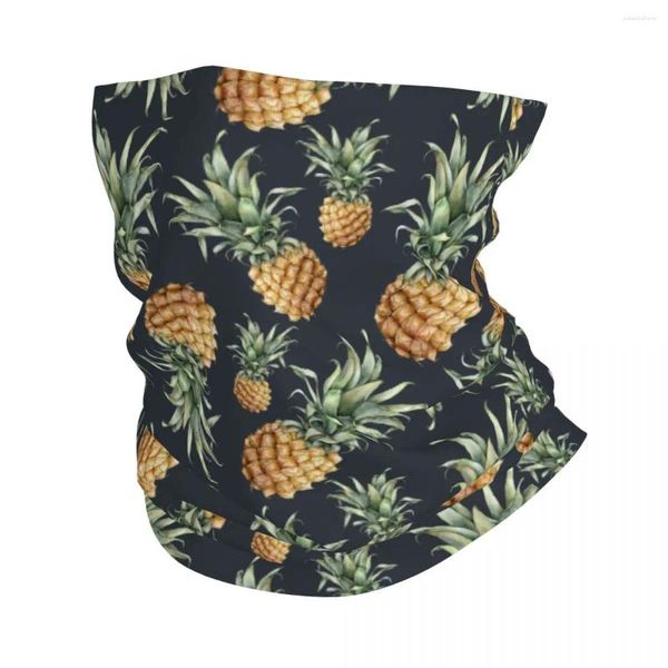 Sciarpe Ananas Modello di frutta Bandana Copricollo Passamontagna stampato Maschera Sciarpa Multiuso Pesca in bicicletta per uomo Donna Adulto