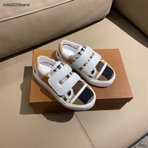 Neue Kinder Vintage Plaid Schuhe Designer Mädchen Jungen Gummi Casual Turnschuhe Schnalle Kinder Herbst Winter Baby Gym Sport Schuh