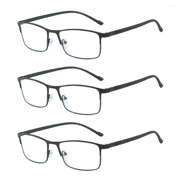 Sonnenbrille Tragbare Metall-Vollrahmen-Anti-Blaulicht-Brille Myopie-Student mit Grad-Quadrat-Reader-Brille