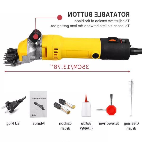 1200W 110V/220V Strumenti Comuni 6 Marce Velocità Elettrica Pecore Capra Tosatura Macchina Clipper Fattoria Cesoie Taglierina lana Scissor Cut Sxfql