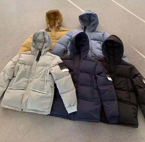 Mens Down Parkas Vendas diretas da fábrica de jaquetas de cinco cores Jaquetas de algodão populares Versão alta Tendência Jaquetas de algodão com capuz com zíper Versáteis para homens Dvdu