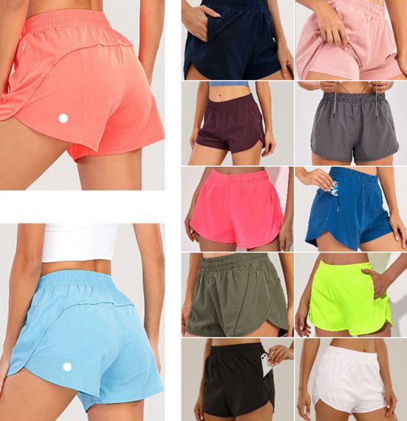 LU-0160 Yoga-outfits voor dames Hoge taille shorts Oefening Sportkleding Korte broek Gym Fitnesskleding Meisjes Hardlopen Elastische trainer Volwassen gevoerd xdgfch