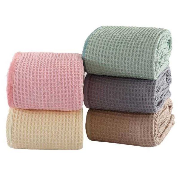 Coperte Asciugamano in cotone Waffle Coperta per letto Coperte morbide per bambini Adolescenti Copriletto leggero Ritorno a scuola Tappeti per adolescenti W0408