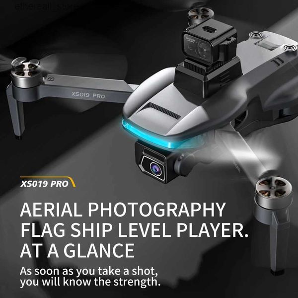Дроны DIXSG 2023 XS019 PRO RC Drone 4K HD GPS Предотвращение препятствий Бесщеточная камера EIS Аэрофотосъемка БПЛА Лазерный складной квадрокоптер Игрушки Q231108
