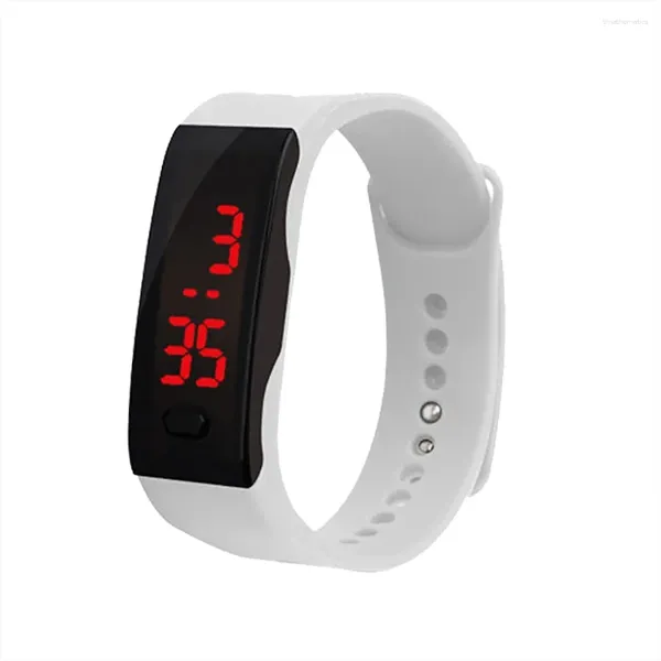 Relógios de pulso Smart Sports Relógio de Pulso LED Display Digital Pulseira Crianças Estudantes Sílica Gel para Homens Mulheres