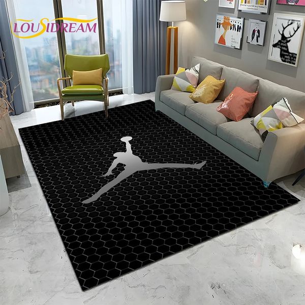 Tapetes para bebês Playmats 3D Cartoon Basketball HD Tapete para casa Sala de estar Quarto Sofá Capacho Decoração para crianças Tapete para área de jogos Tapete antiderrapante 231108