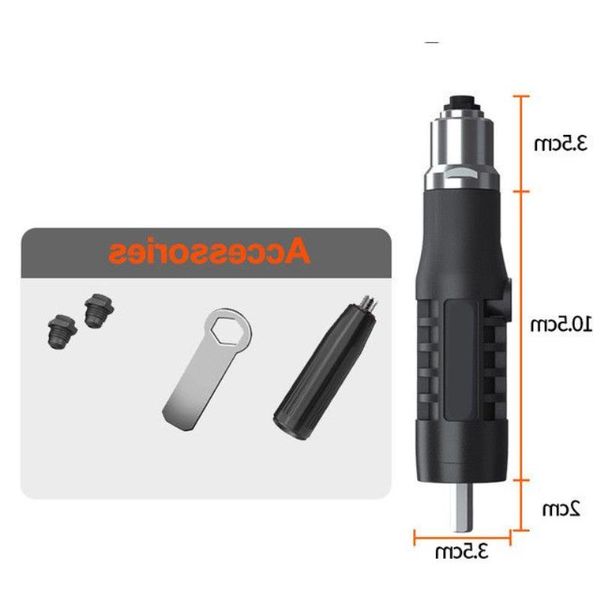 Strumenti comuni Adattatore per rivettatura per pistola elettrica Trapano a batteria Dado per rivetti in alluminio Inserto per rivettatrice Accessori per unghie Vnseh